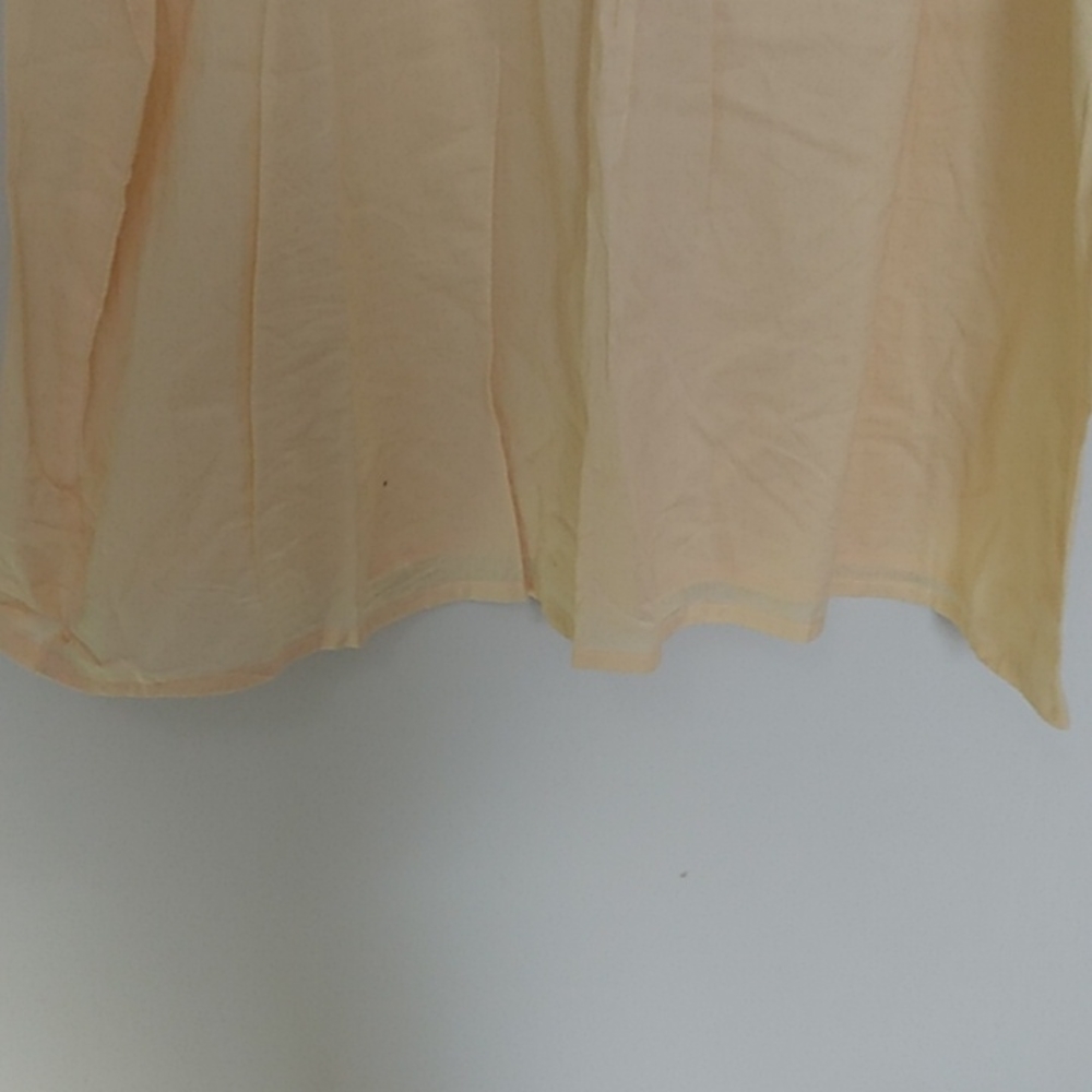 CLEARANCE Woman Within 22/24W New Yellow Cotton Lace Short Sleeve Blouse - Picture 7 of 9